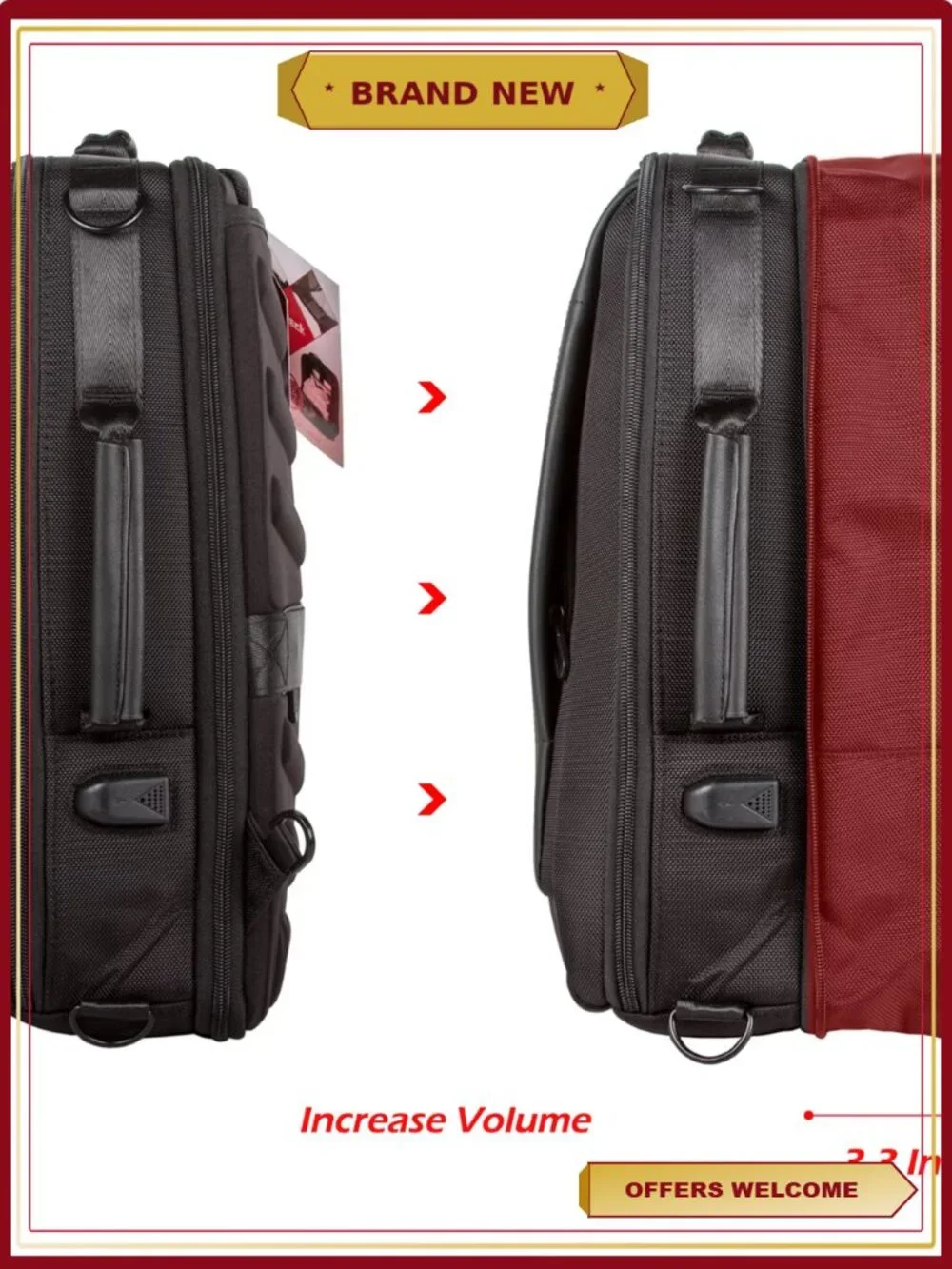 Anti Theft Laptop Backpack 15.6